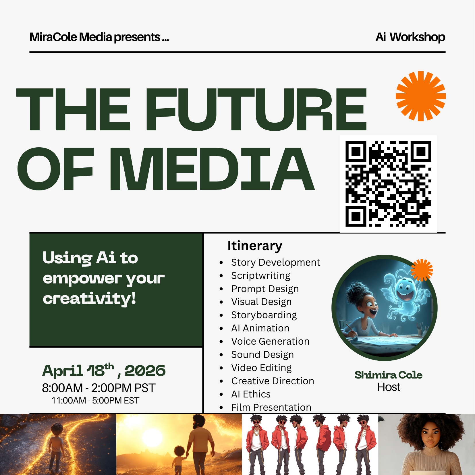 AI filmmaking workshop flyer